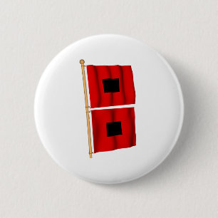 Hurricane Warning 2 Inch Round Button