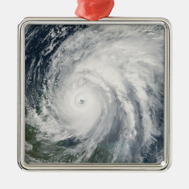 Hurricane Wilma over Mexico Metal Ornament (Front)