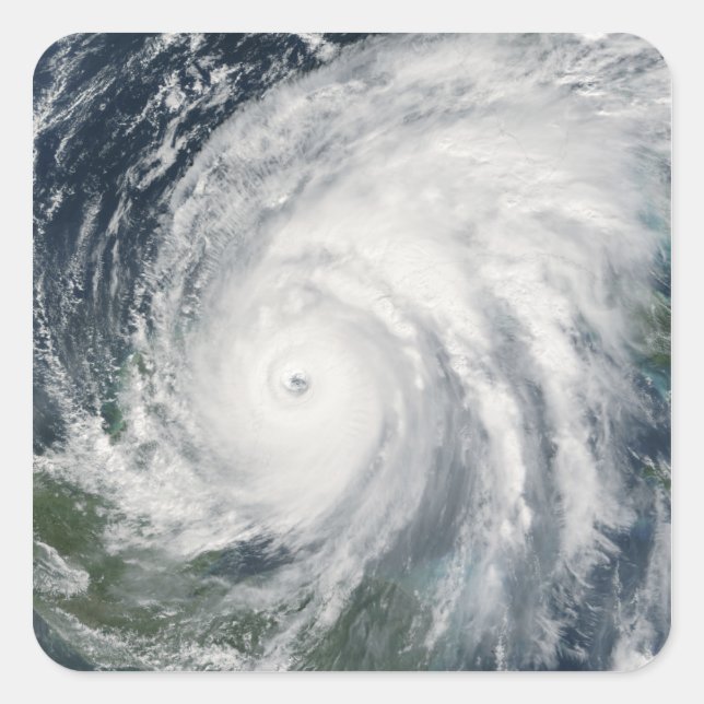 Hurricane Wilma over Mexico Square Sticker (Front)