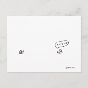 hurry up postcard