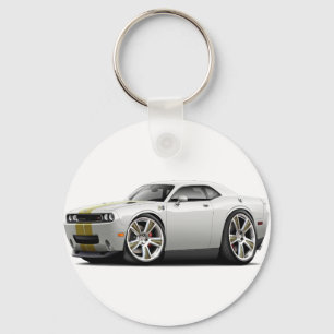 Hurst Challenger White-Gold Car Keychain