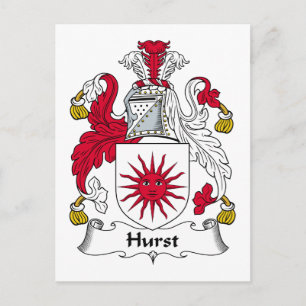Hurst Family Crest Postcard