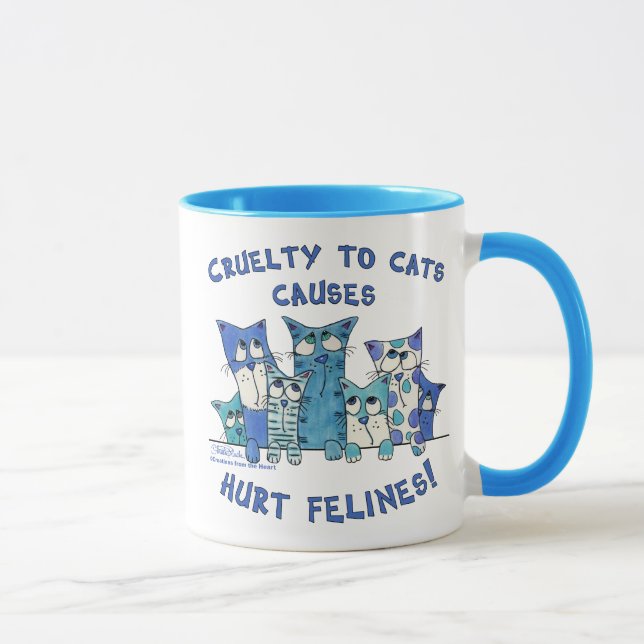 Hurt Felines Cruelty to Cats Mug (Right)
