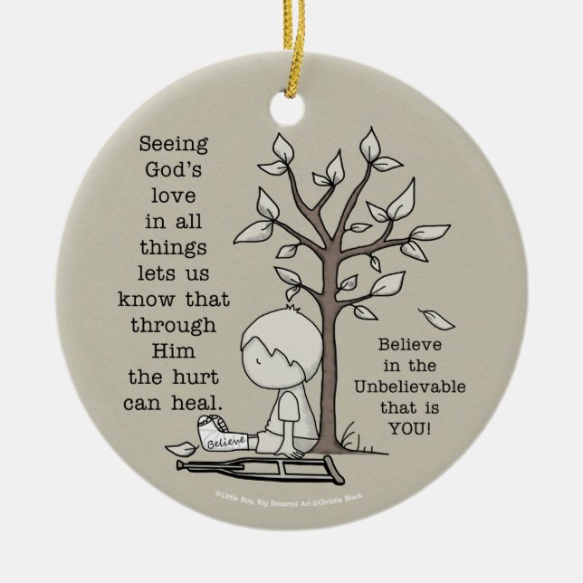 Hurts Can Heal Ceramic Ornament (Front)