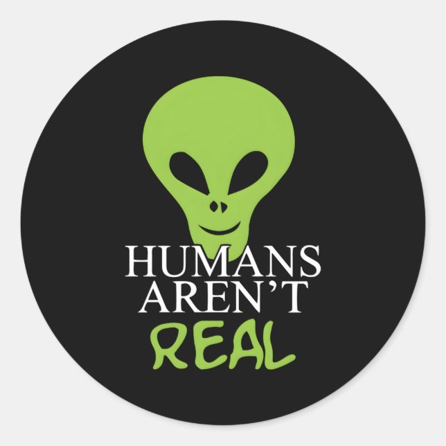 Hus Aren'T Real Classic Round Sticker (Front)