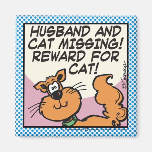 Husband and Cat Magnet (Front)