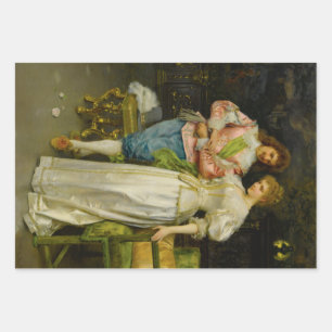 Husband and Wife Betrothed (Wedding and Marriage) Wrapping Paper Sheet