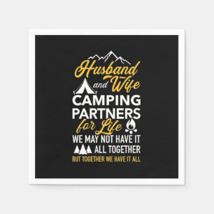 Husband And Wife Camping Partner For Life Napkin