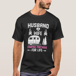 Husband and Wife Camping Partners for Life Camper T-Shirt