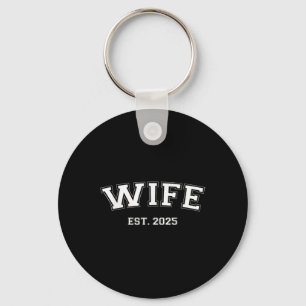 Husband And Wife Est 2025 Just Married Honeymoon W Keychain