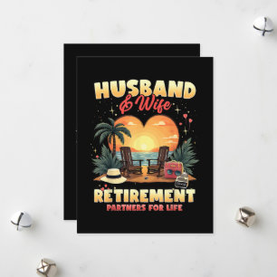Husband and Wife Retirement Holiday Card