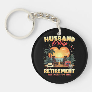 Husband and Wife Retirement Keychain