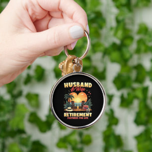Husband and Wife Retirement Keychain