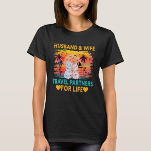 Husband And Wife Travel Partners For Life Funny Ca T-Shirt