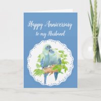 Husband Anniversary, Cute Romantic Parrots, Birds
