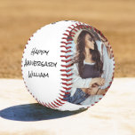 Husband Anniversary Photos Baseball<br><div class="desc">Celebrate the best husband ever who is a baseball fan on your anniversary with this personalized "All Star Husband" baseball. Personalize with two photographs (crop with the subject in the middle before uploading for best result), and customize "Happy Anniversary" to "Happy Birthday" or something similar in length. You can also...</div>