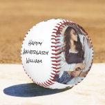 Husband Anniversary Photos Baseball<br><div class="desc">Celebrate the best husband ever who is a baseball fan on your anniversary with this personalized "All Star Husband" baseball. Personalize with two photographs (crop with the subject in the middle before uploading for best result), and customize "Happy Anniversary" to "Happy Birthday" or something similar in length. You can also...</div>