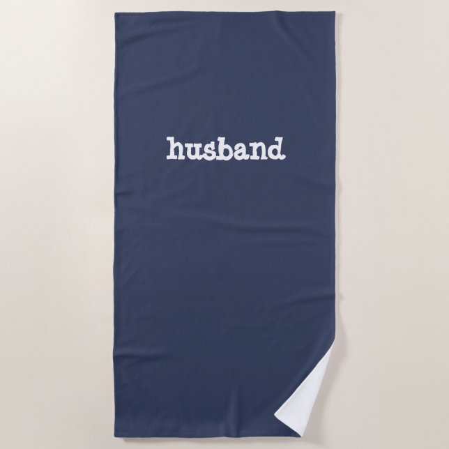 husband beach towel (Front)