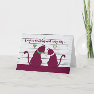 Husband Birthday Cat Eyes for You Card