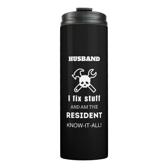 HUSBAND Birthday Gift Men Funny GRANDPA Retirement Thermal Tumbler (Front)