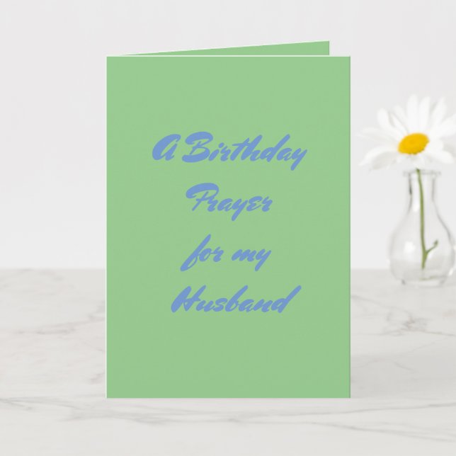Husband birthday prayer. card (Small Plant)