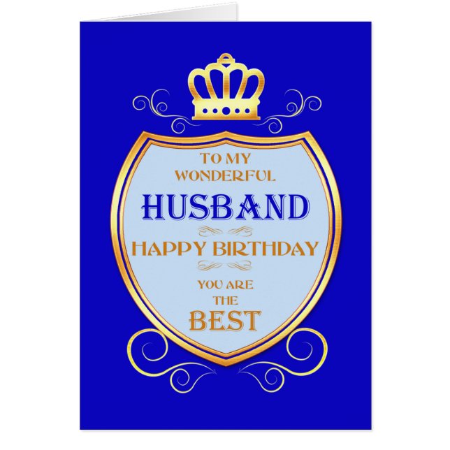 Husband Birthday with Shield (Front)