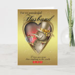 Husband Christmas Card - Snowman In Heart<br><div class="desc">Husband Christmas Card - Snowman In Heart</div>