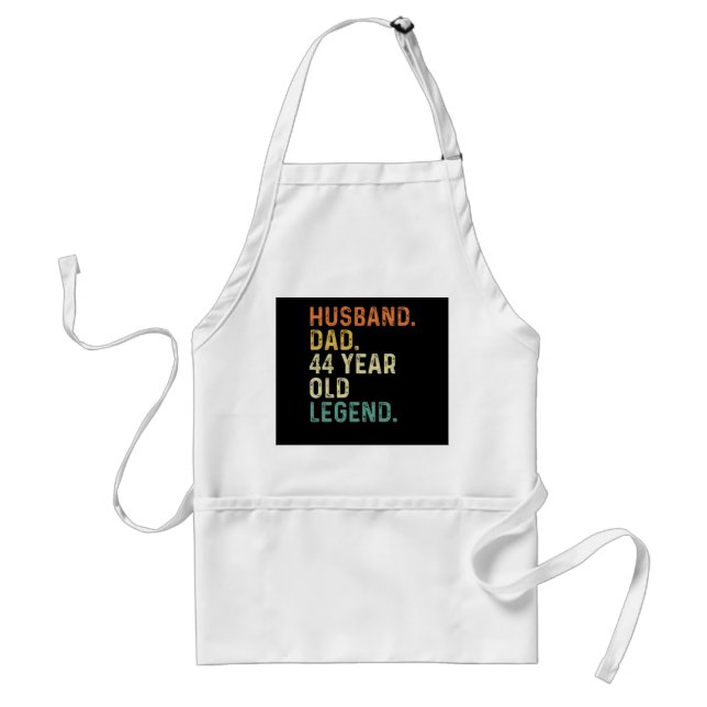 Husband dad 44 Year old legend 44th birthday gift Standard Apron (Front)