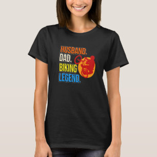 Husband Dad Biking Bicycle Cycling Cycle Riding Gr T-Shirt