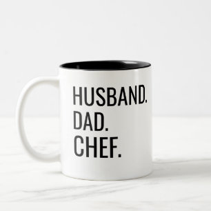 Husband Dad Chef Two-Tone Coffee Mug