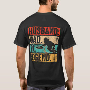Husband Dad DJ Legend DJ Disc Jockey Music Player T-Shirt