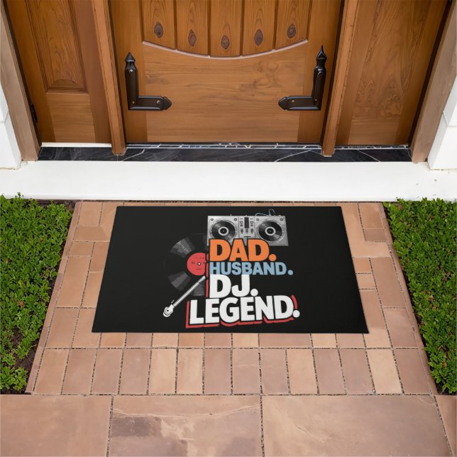 Husband Dad DJ Legend Doormat (Outdoor)