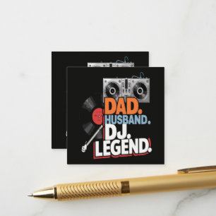 Husband Dad DJ Legend Enclosure Card