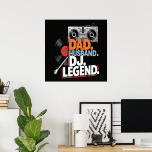 Husband Dad DJ Legend Poster