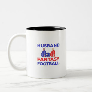 Husband Dad Fantasy Football Two-Tone Coffee Mug