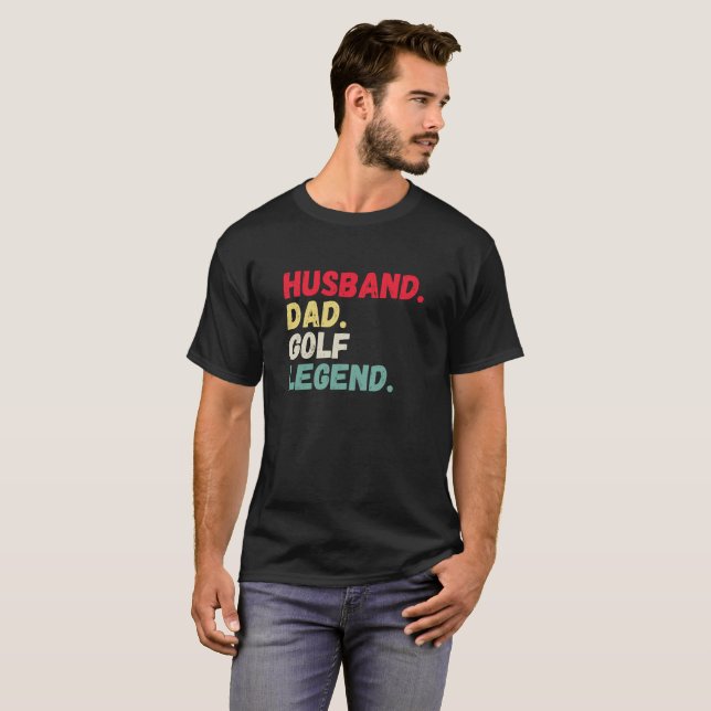 Husband dad golf legend vintage retro tee time (Front Full)