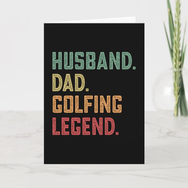 Husband Dad Golfing Legend Golf Card (Front)