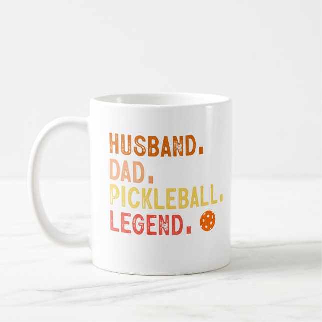 Husband Dad Pickelball Legent Gift Coffee Mug (Left)