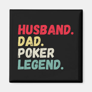 Husband dad poker legend vintage retro cards funny magnet