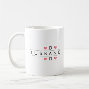 Husband Dad Simple Word Game Custom Name Coffee Mug