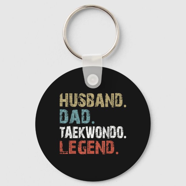 Husband Dad Taekwondo Legend Keychain (Front)