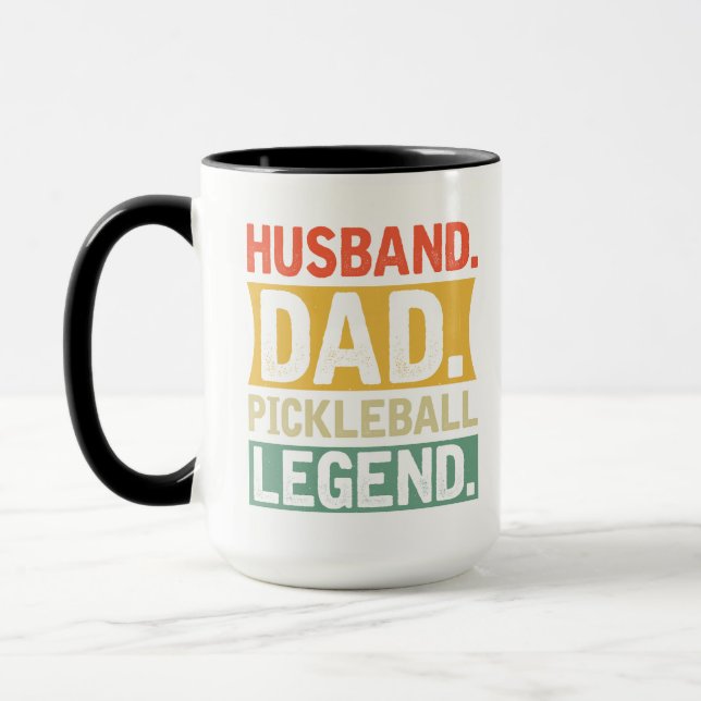 Husband, Dad, the Legend of Pickleball Mug (Left)