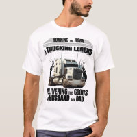 husband dad trucker legend for white 