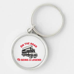 Husband dad trucker legend keychain