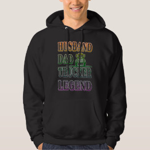 Husband Dad Trucker Legend Men driver daddy truck Hoodie