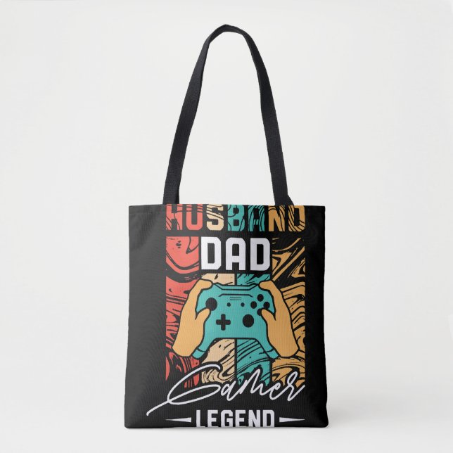 Husband Dad Video Game Legend  Tote Bag (Front)