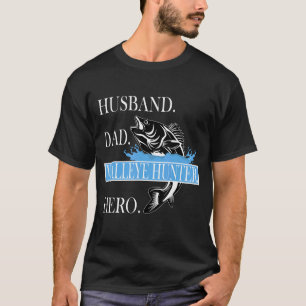 Husband dad walleye hunter hero lake erie walleye  T-Shirt