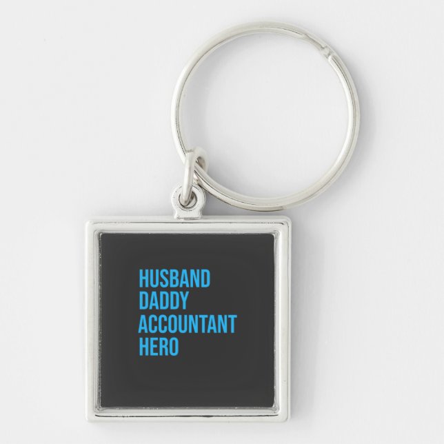 Husband Daddy Accountant Keychain (Front)