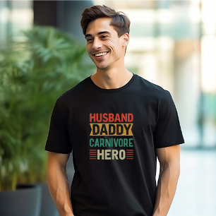Husband Daddy Carnivore Hero Customizable T-Shirt