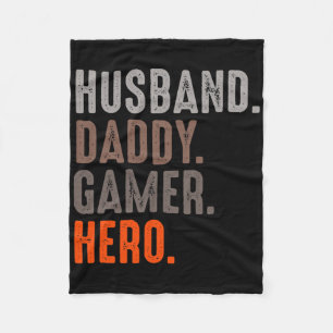 Husband Daddy Gamer Hero - Esport Lover - Video Ga Fleece Blanket